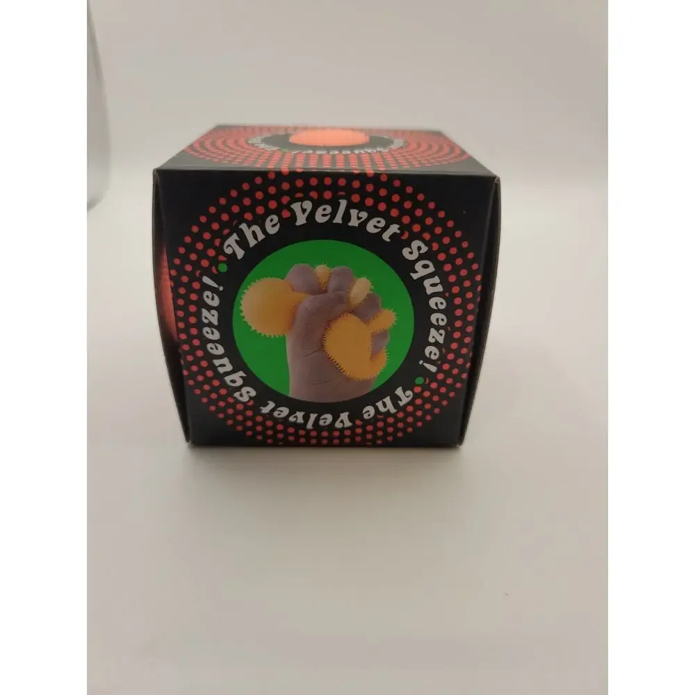 Needoh FUZZ BALL Flower Power Nee Doh Squish Stress Ball NEE-DOH Fuzzball Orange
